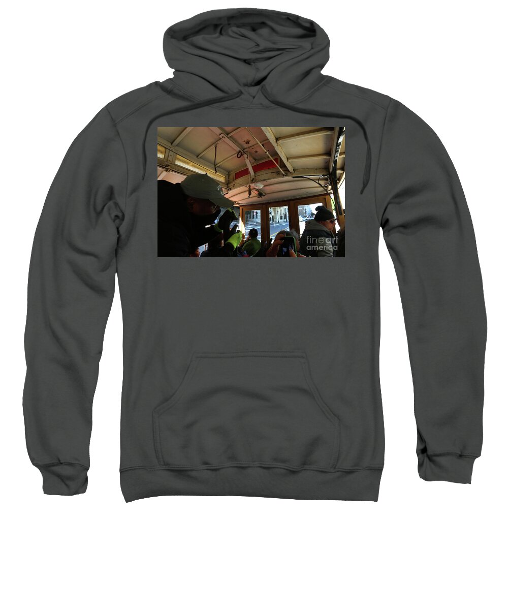 Cable Car Sweatshirt featuring the photograph Inside a Cable Car by Steven Spak