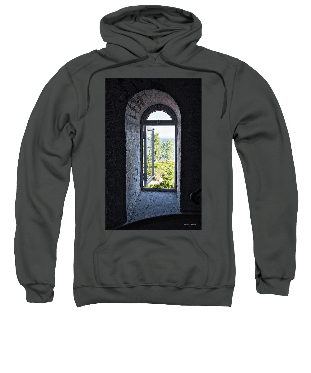 Lighthouse Sweatshirt featuring the photograph Inside the Lighthouse by Rebecca Samler