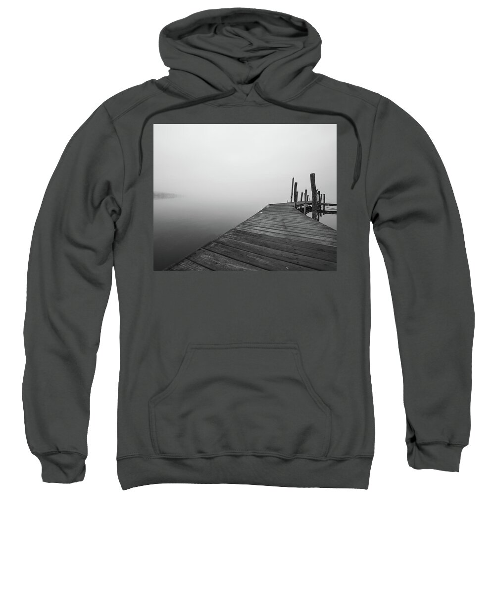 A7s Sweatshirt featuring the photograph Into the fog by Dave Niedbala