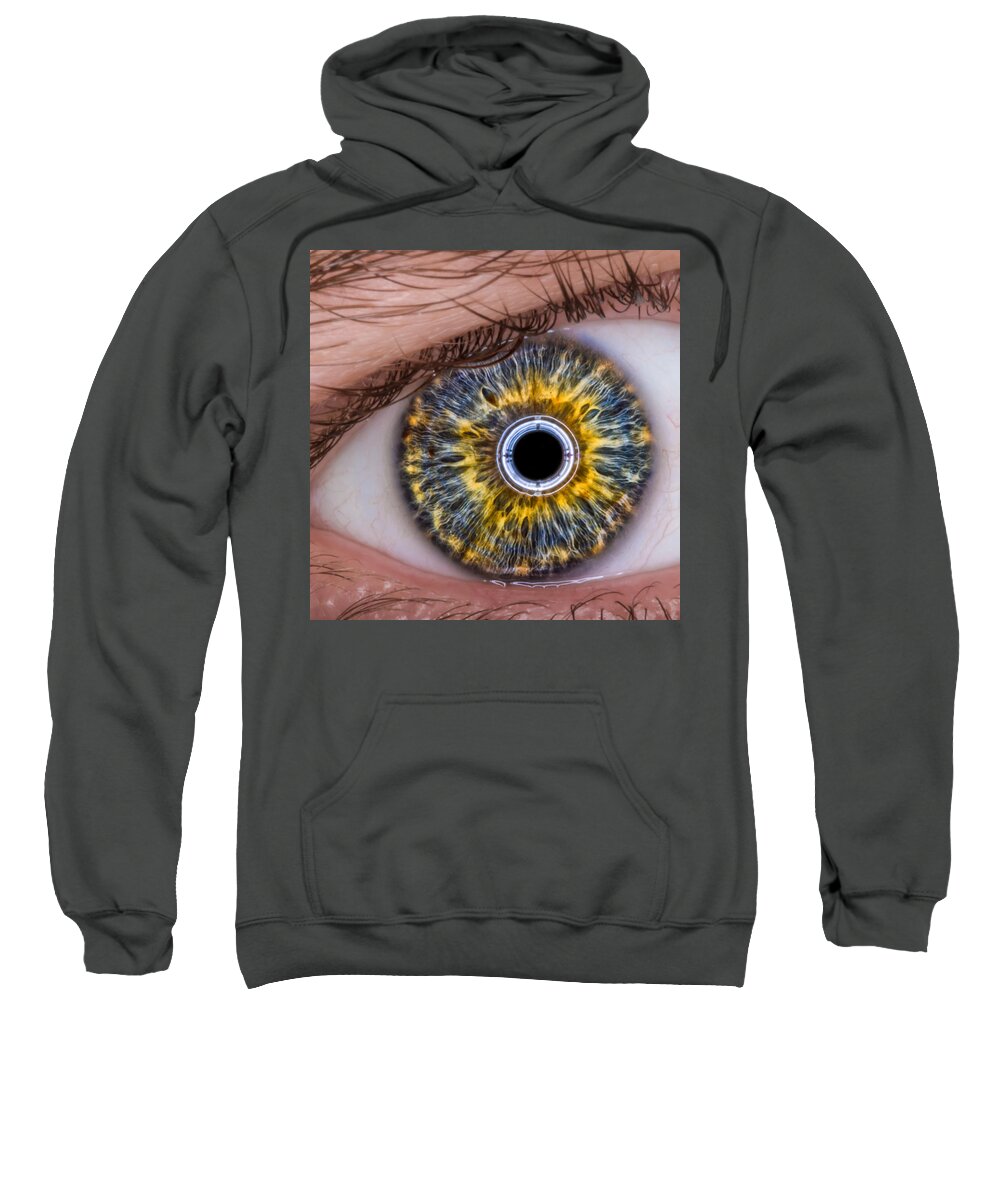 Eye Sweatshirt featuring the photograph iRobot Eye v2.o by TC Morgan