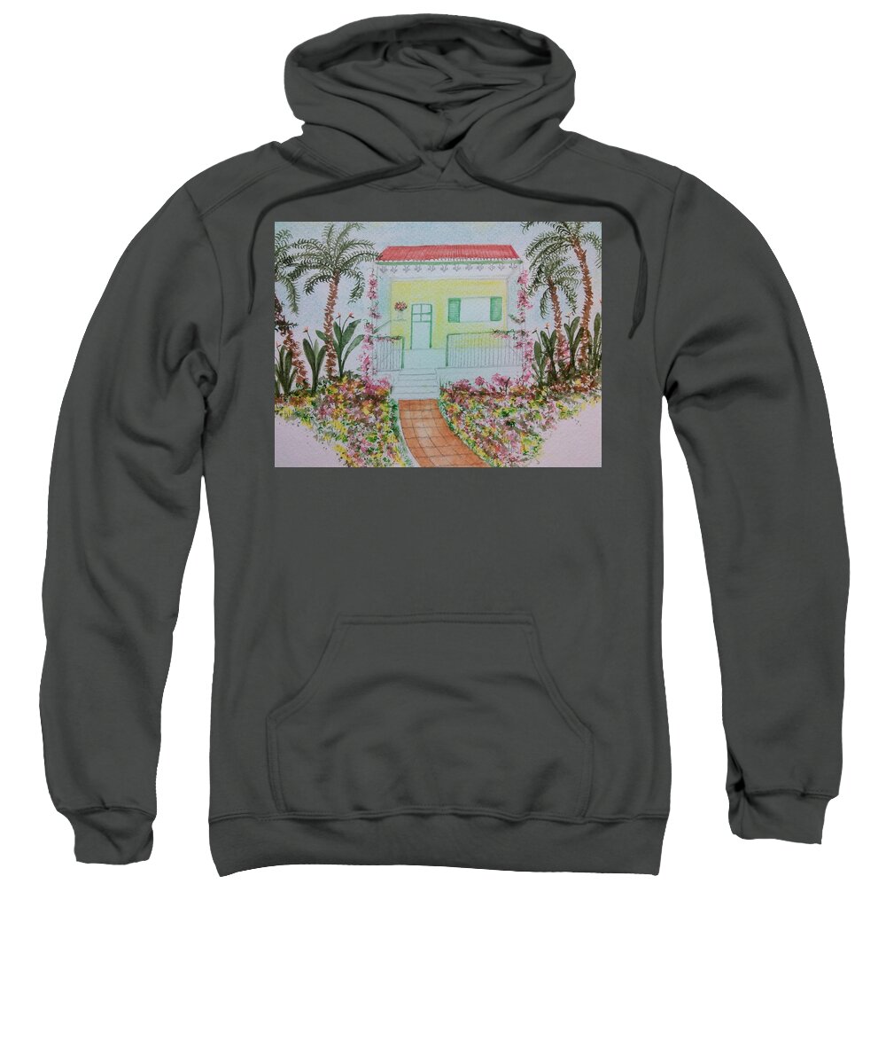 Island Style Sweatshirt featuring the painting Island style by Susan Nielsen