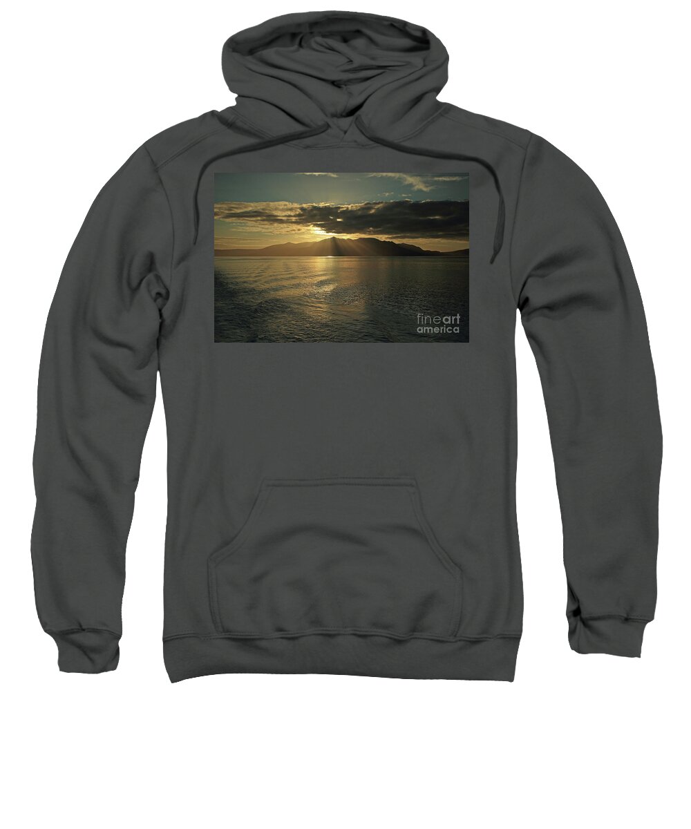 Uk Sweatshirt featuring the photograph Isle of Arran at Sunset by Maria Gaellman