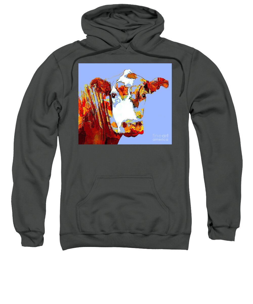 Cow Sweatshirt featuring the photograph Purple Cow by Joyce Creswell