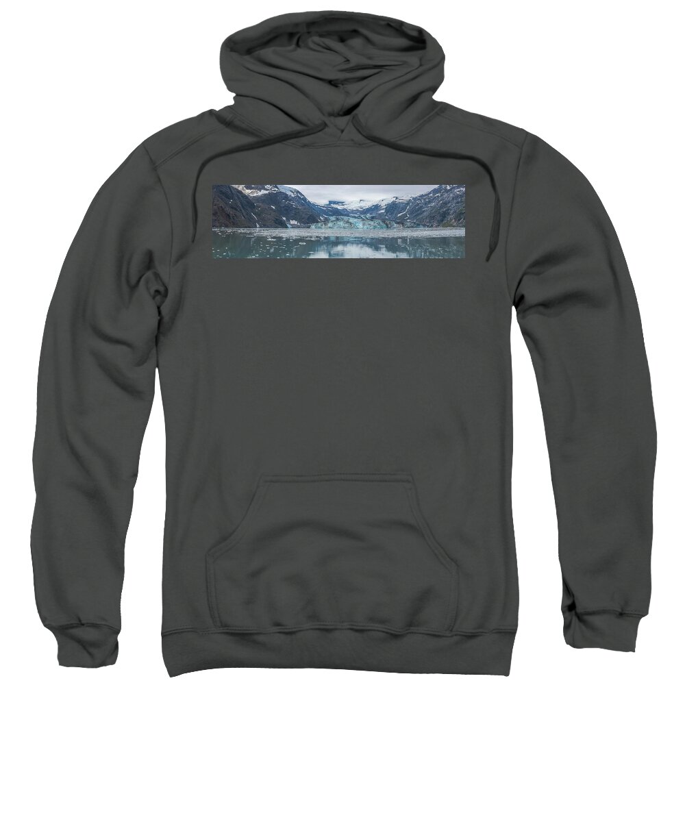 Glacier Sweatshirt featuring the photograph John Hopkins Glacier 2 by David Kirby