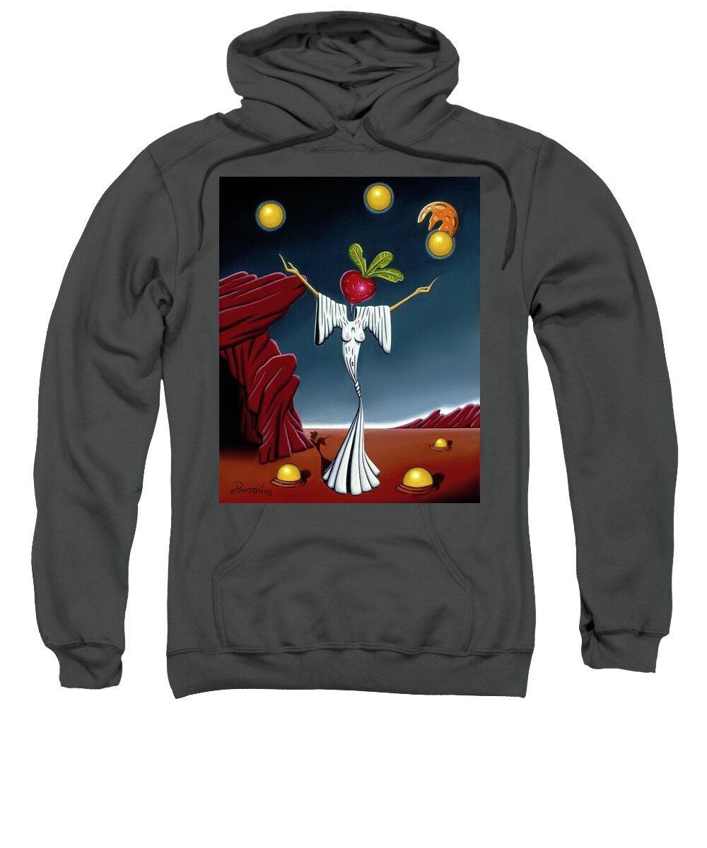  Sweatshirt featuring the painting Juggling act by Paxton Mobley