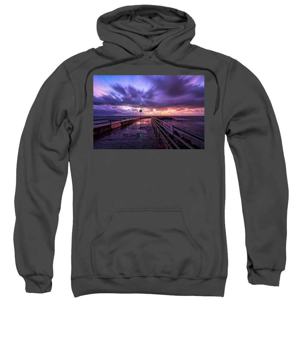 Florida Sweatshirt featuring the photograph Jupiter Inlet Jetty by Steve DaPonte