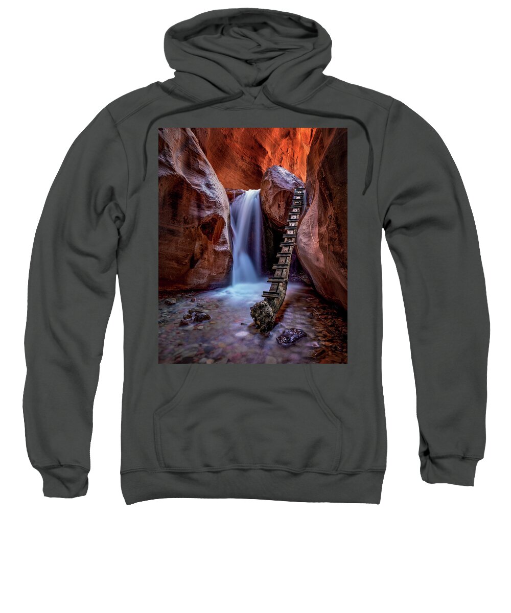 Kanarraville Sweatshirt featuring the photograph Kanarraville Falls by Michael Ash