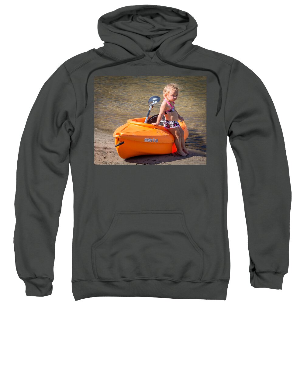 Young Sweatshirt featuring the photograph Kayak Girl by Brad Stinson