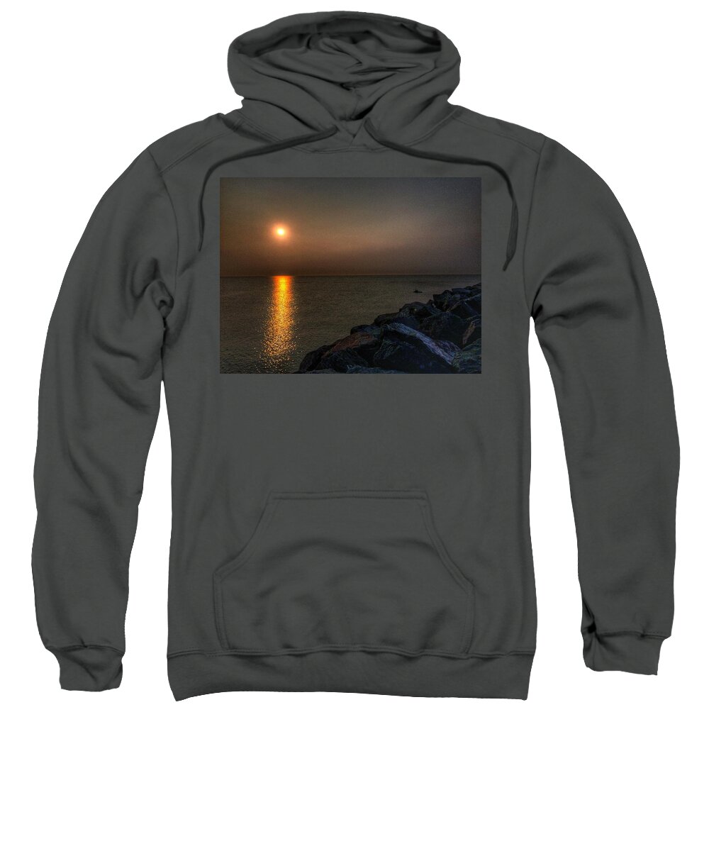 Kayak Sweatshirt featuring the photograph Kayaker at Sunrise by Nick Heap