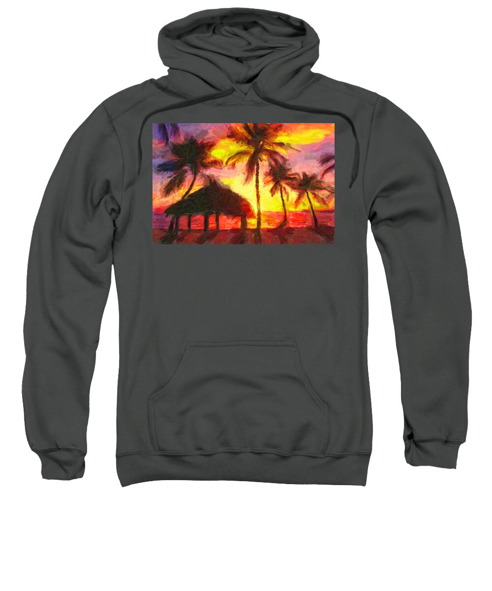 Florida Keys Sweatshirt featuring the digital art Keys by Caito Junqueira