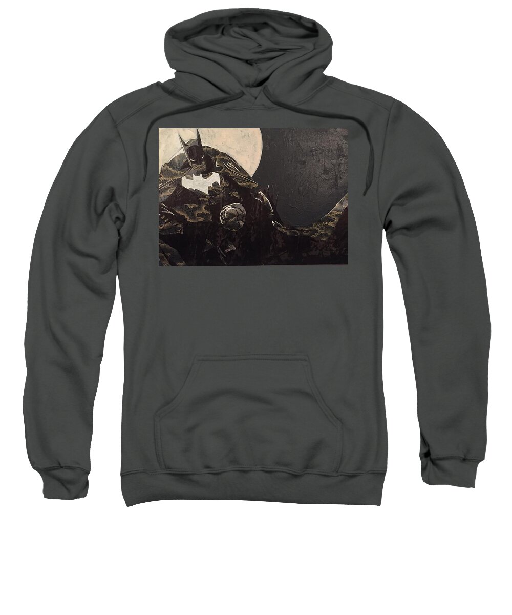 Batman Sweatshirt featuring the painting Knight Watch by Edmund Royster