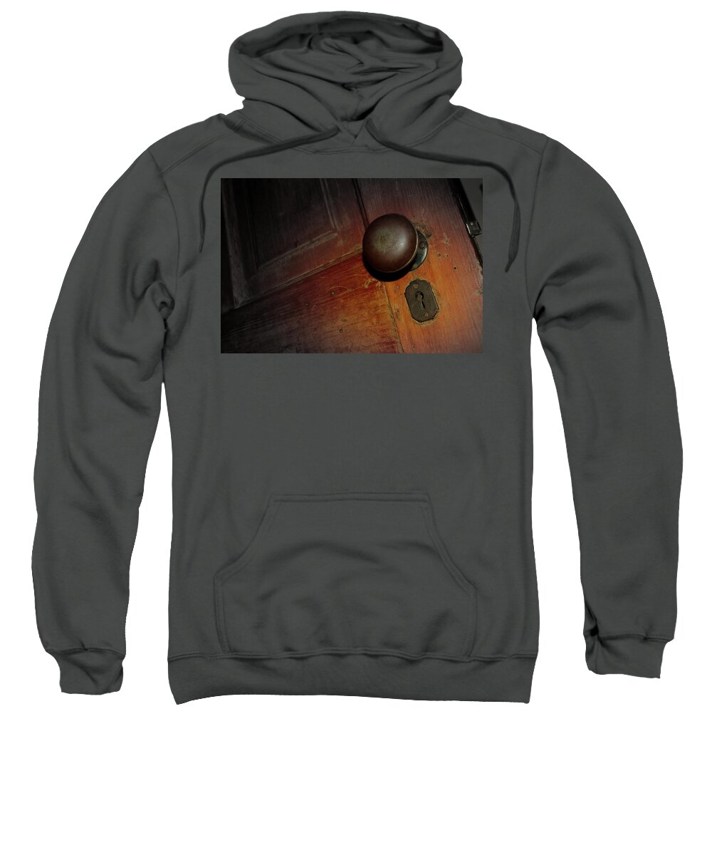 Door Knob Sweatshirt featuring the photograph Knob Of Old by Troy Stapek