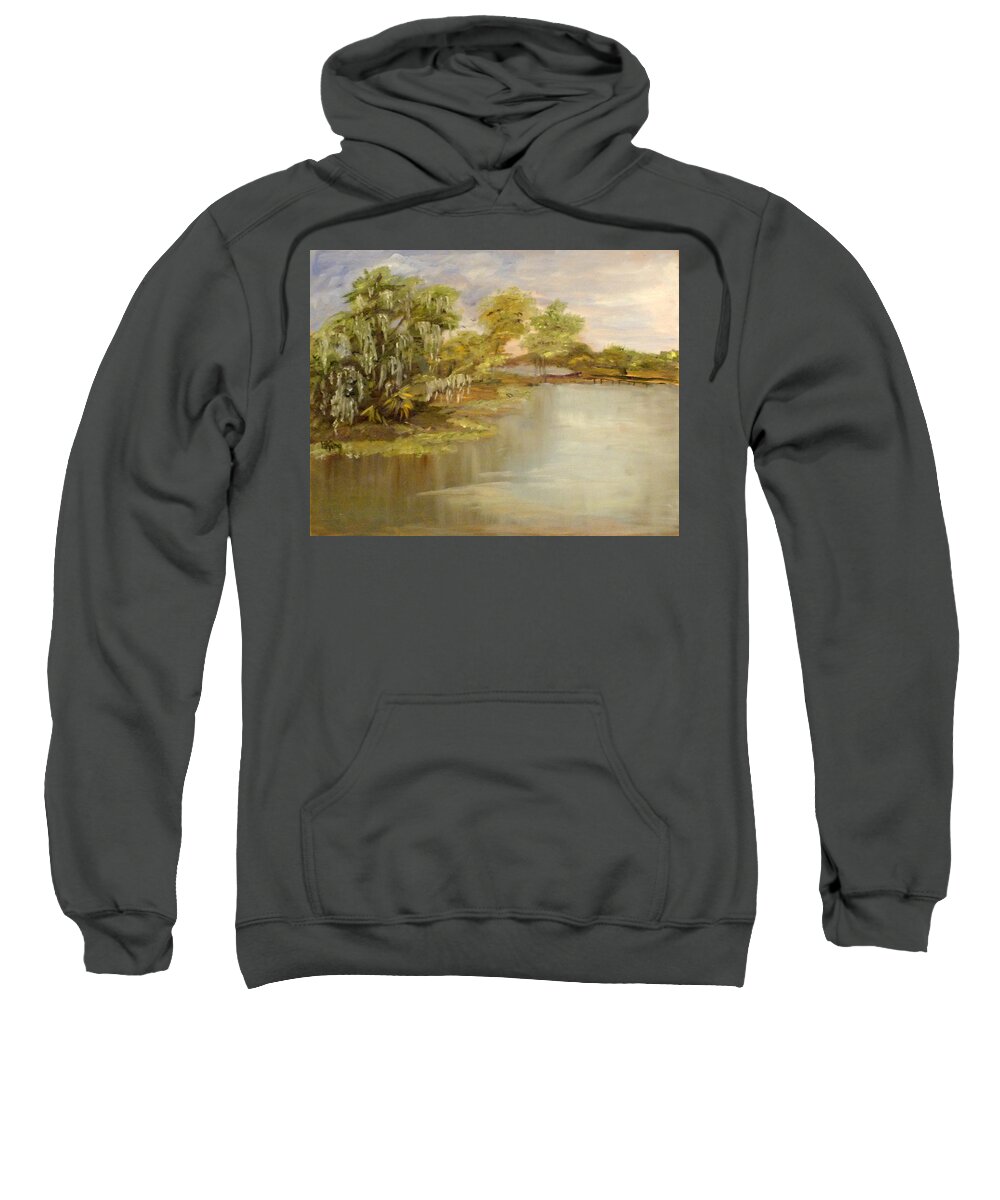 Florida Sweatshirt featuring the painting La Chua Trail by Peggy King