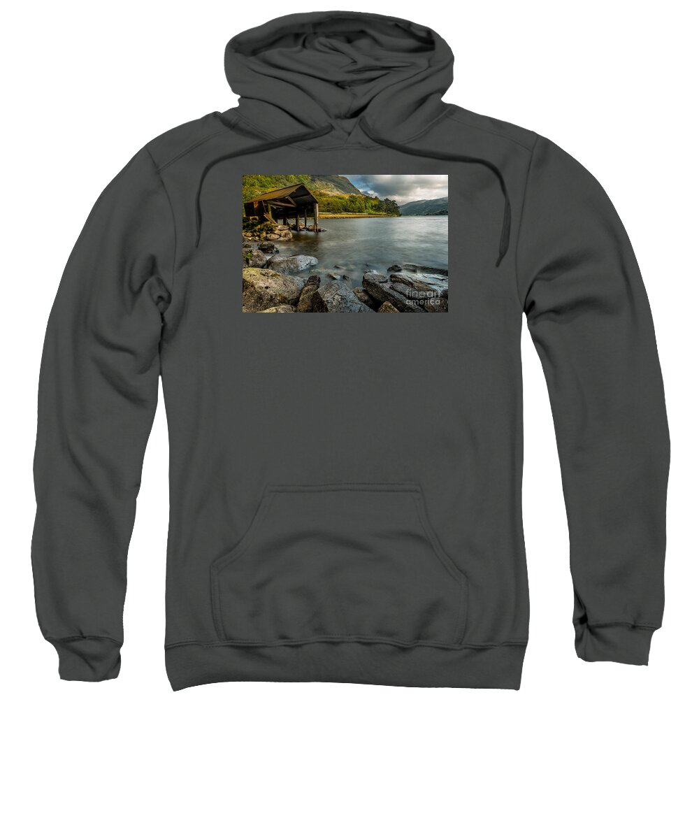 Nant Gwynant Sweatshirt featuring the photograph Lake Gwynant Autumn by Adrian Evans