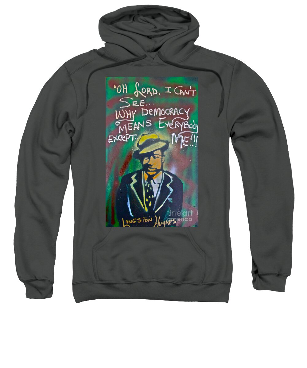 Langston Hughes Sweatshirt featuring the painting Langston Hughes by Tony B Conscious