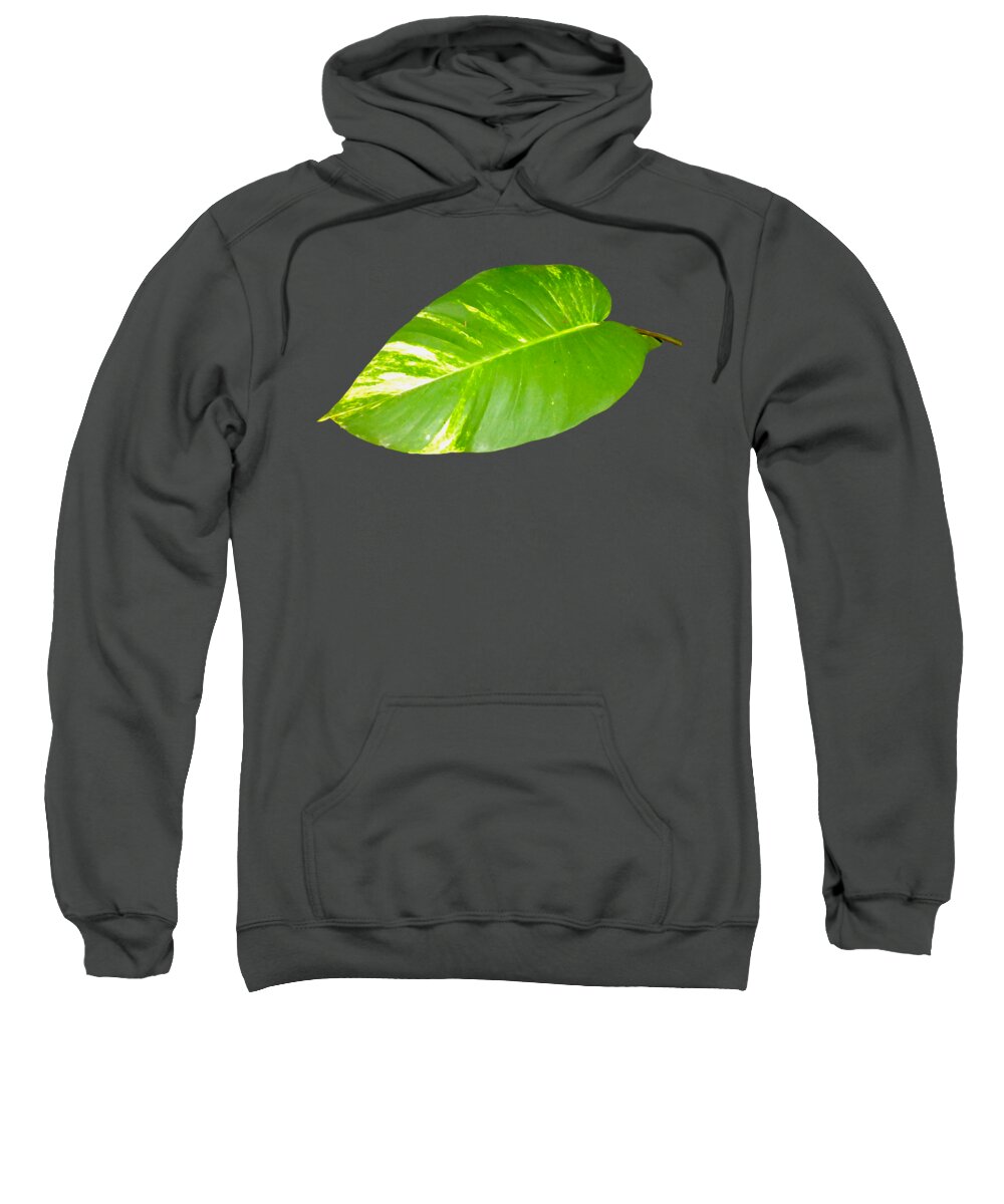 Large Leaf Sweatshirt featuring the digital art Large Leaf art by Francesca Mackenney