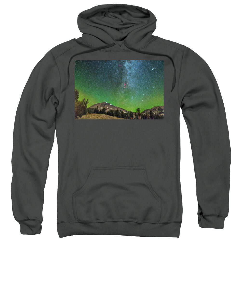 Astronomy Sweatshirt featuring the photograph Lassen Nights by Ralf Rohner