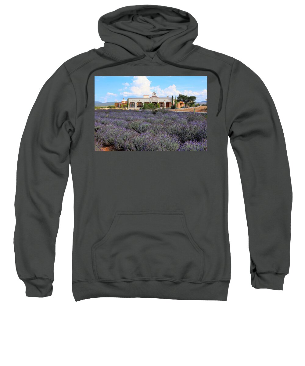 Landscape Sweatshirt featuring the photograph Lavendar Farm, MX by Robert McKinstry