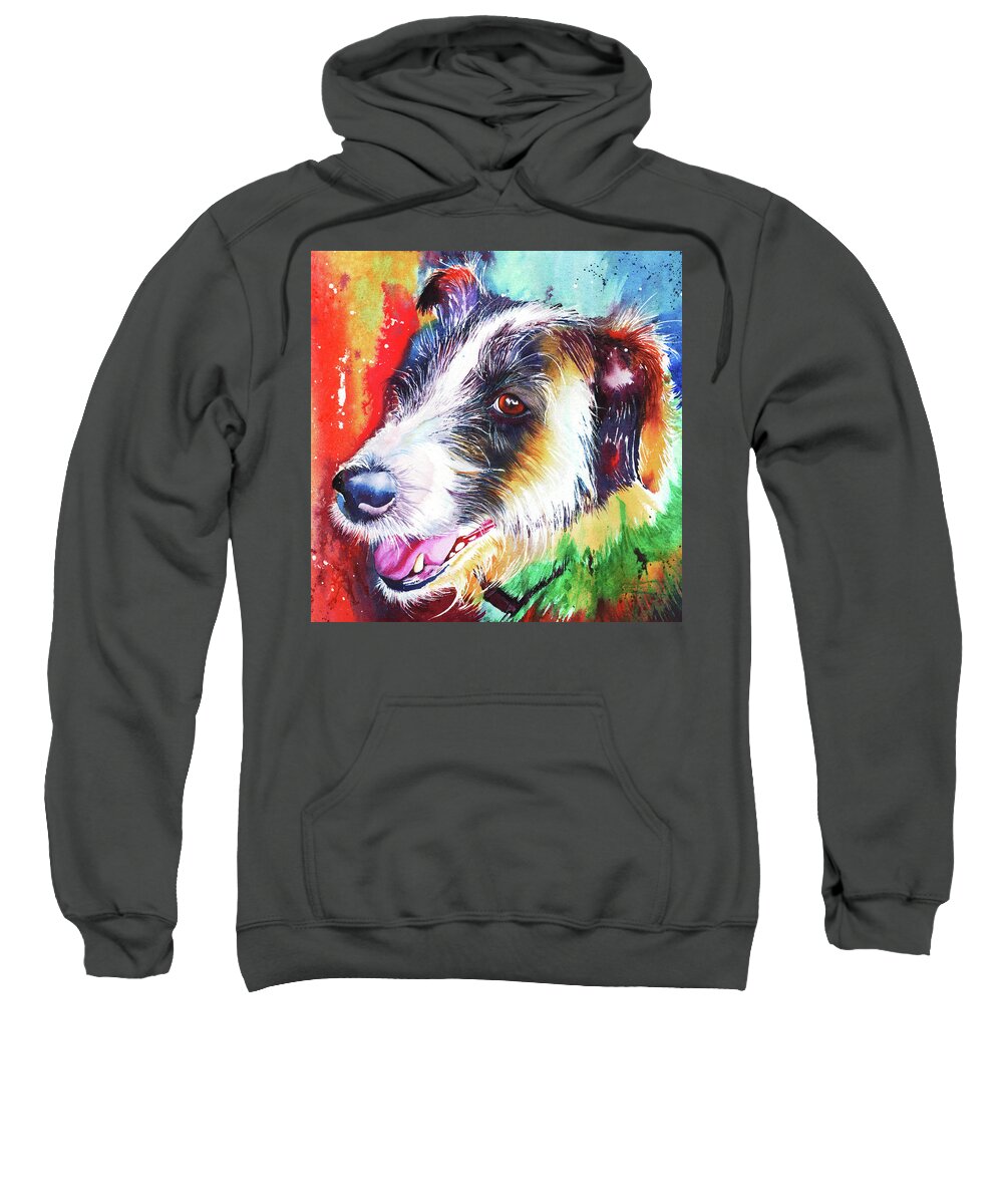 Dog Sweatshirt featuring the painting Life In The Old Dog Yet by Peter Williams