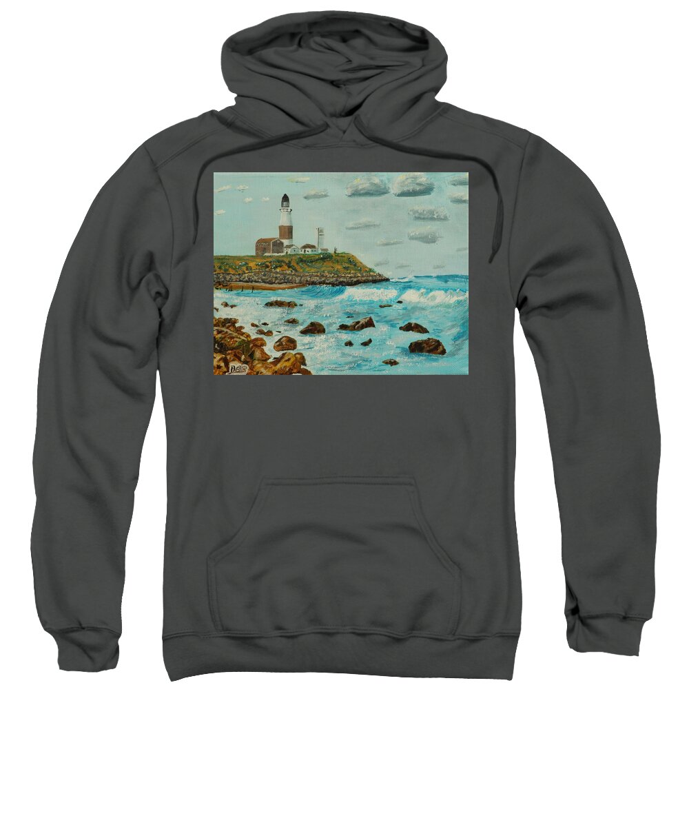Light House Sweatshirt featuring the painting Light house by David Bigelow