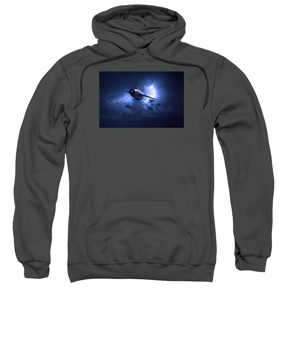 Bac Lightning Sweatshirt featuring the digital art Lightning storm by Gary Eason