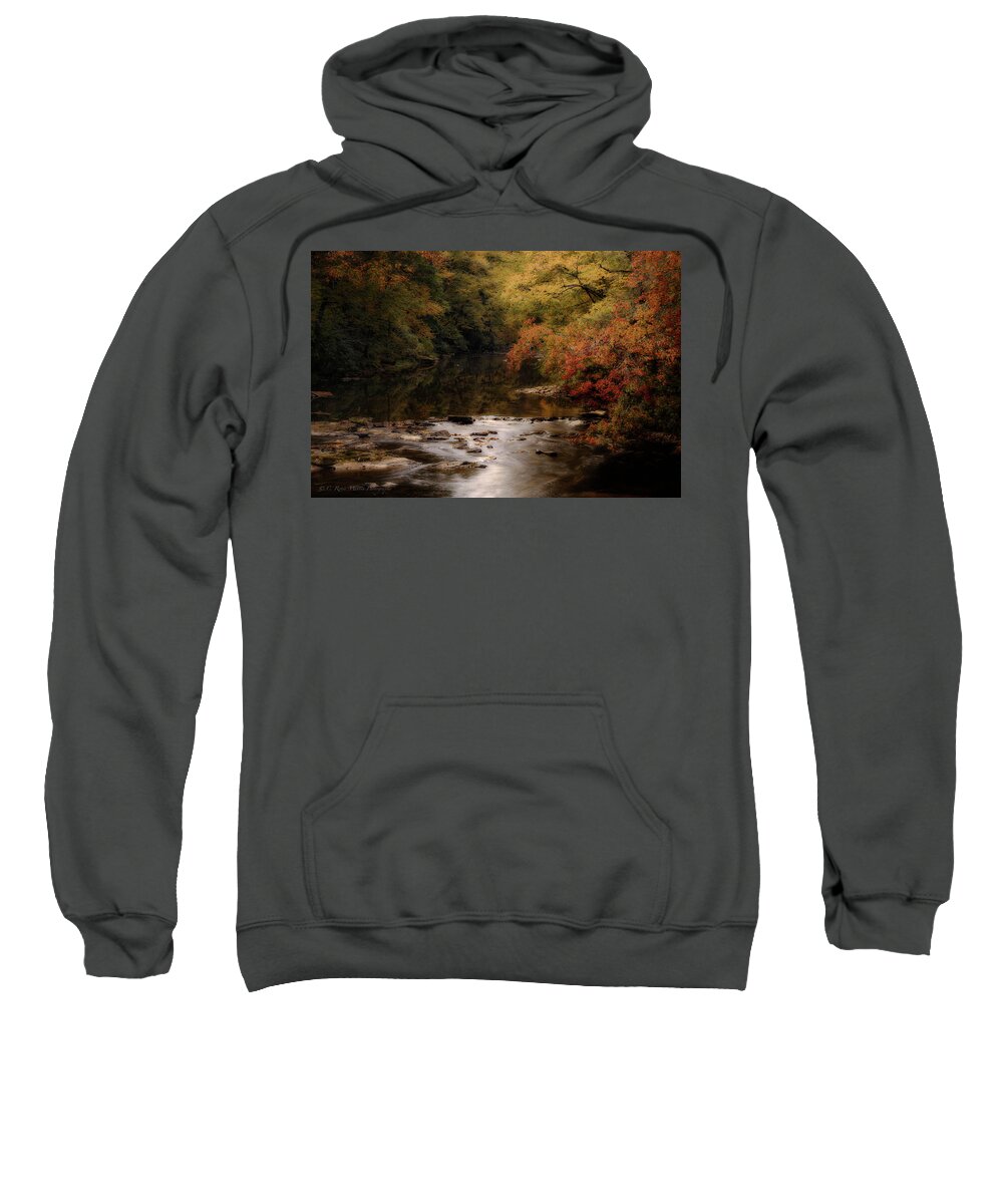 Stream Sweatshirt featuring the photograph Linville River Autumn by C Renee Martin
