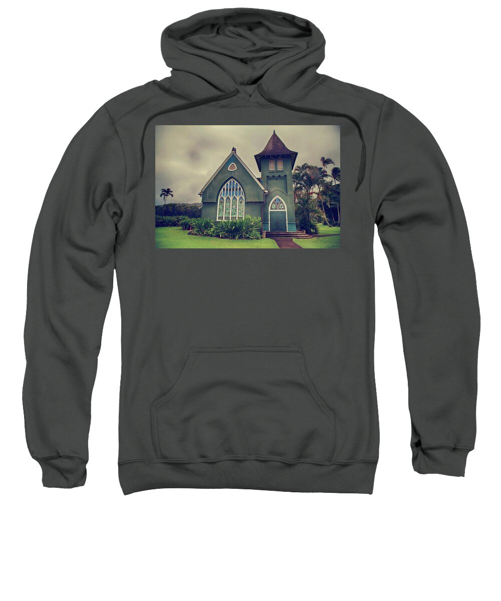 Hanalei Sweatshirt featuring the photograph Little Green Church by Laurie Search