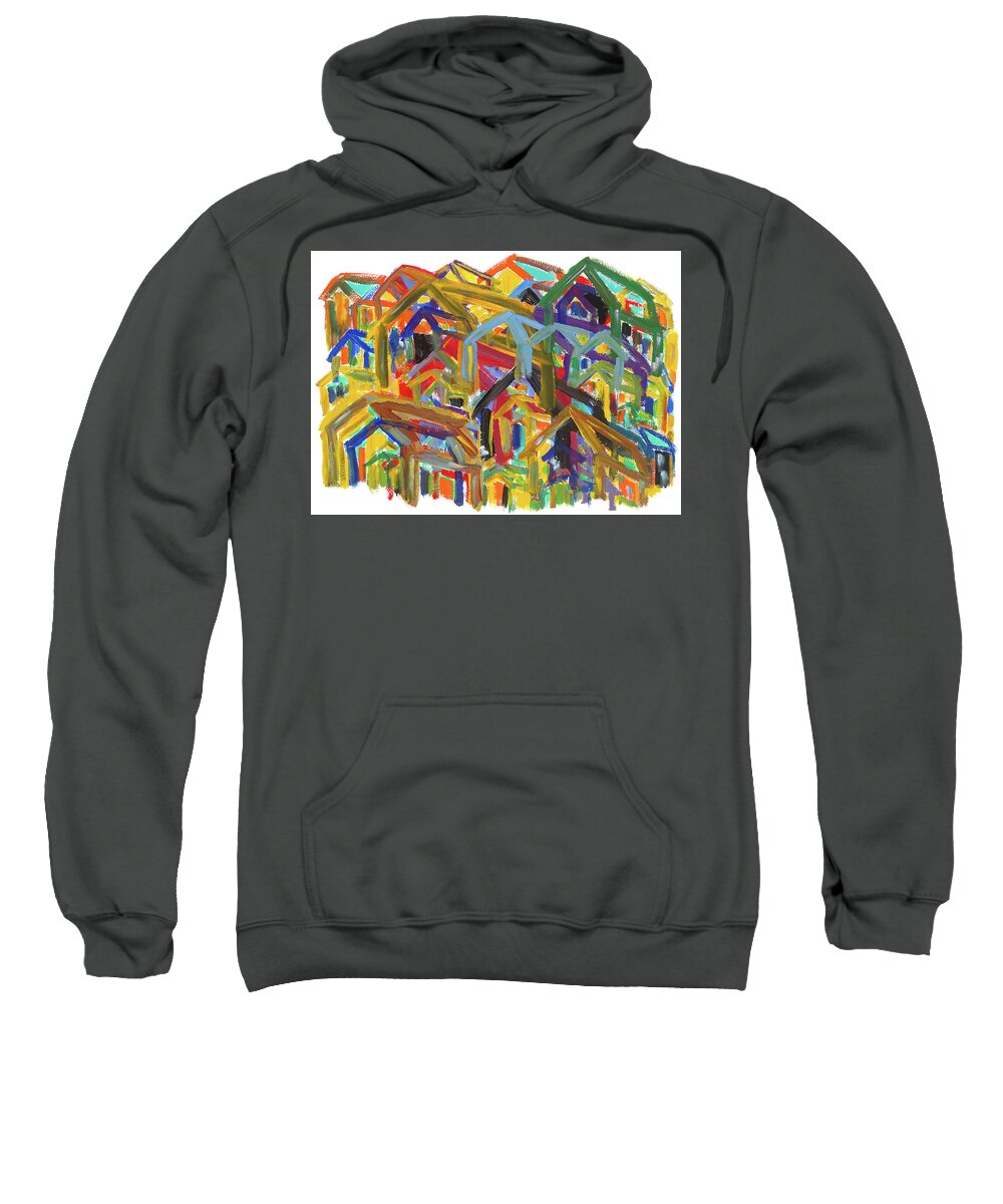 Painting Sweatshirt featuring the painting Living Together by Bjorn Sjogren