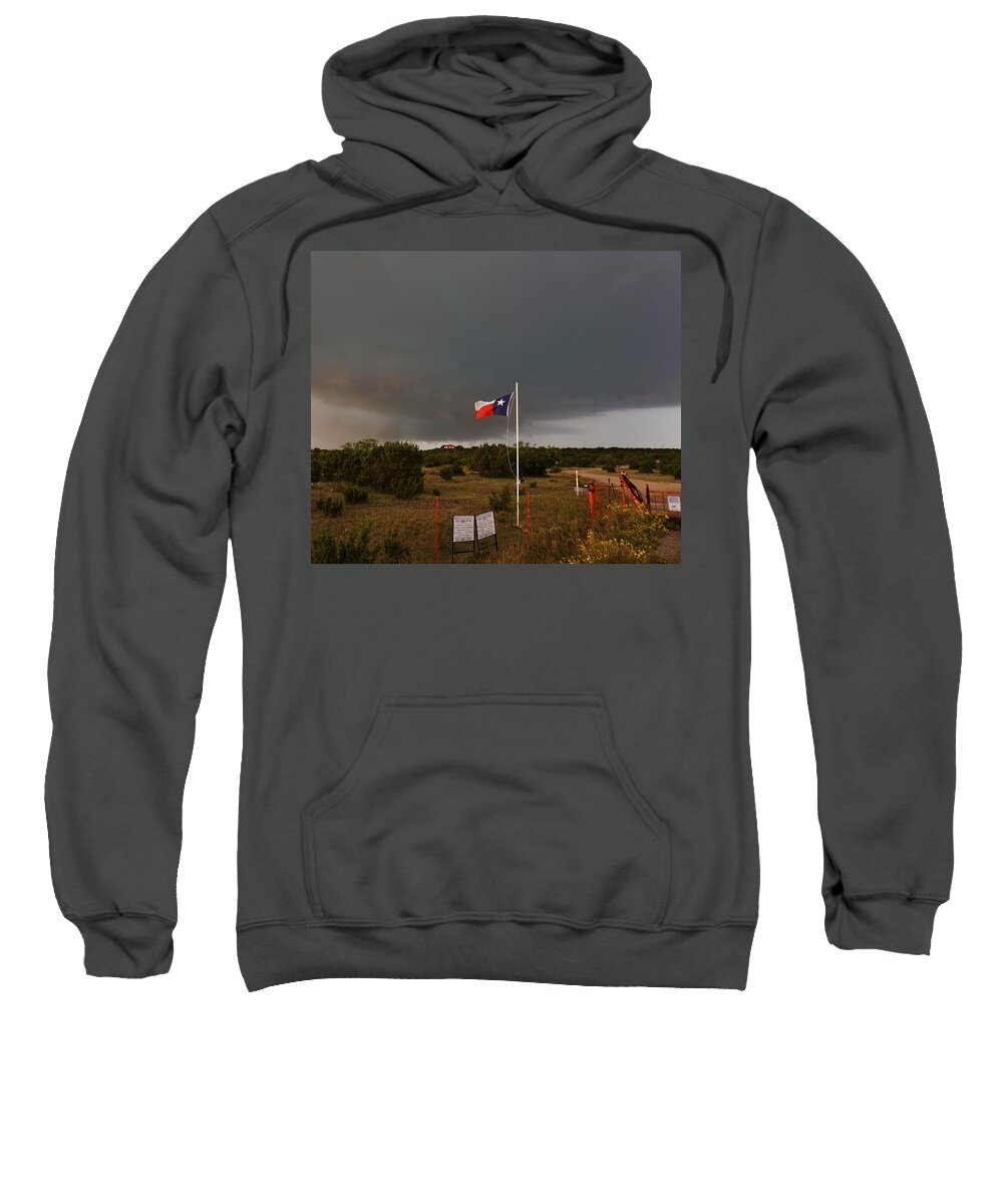 Storm Sweatshirt featuring the photograph Lone Star Supercell by Ed Sweeney