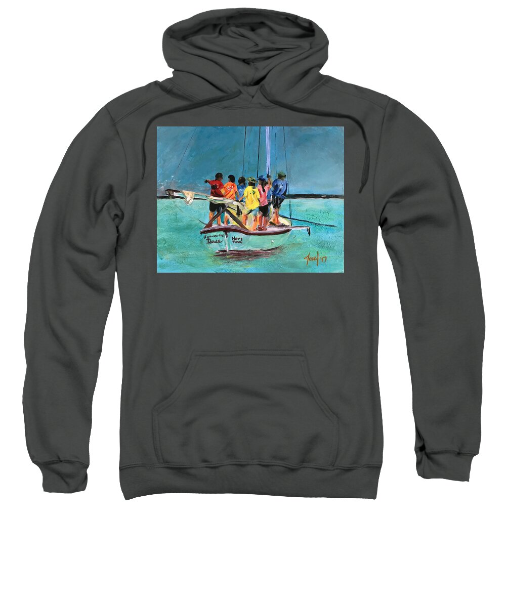 Hope Town Sweatshirt featuring the painting Lonesome Dove III by Josef Kelly