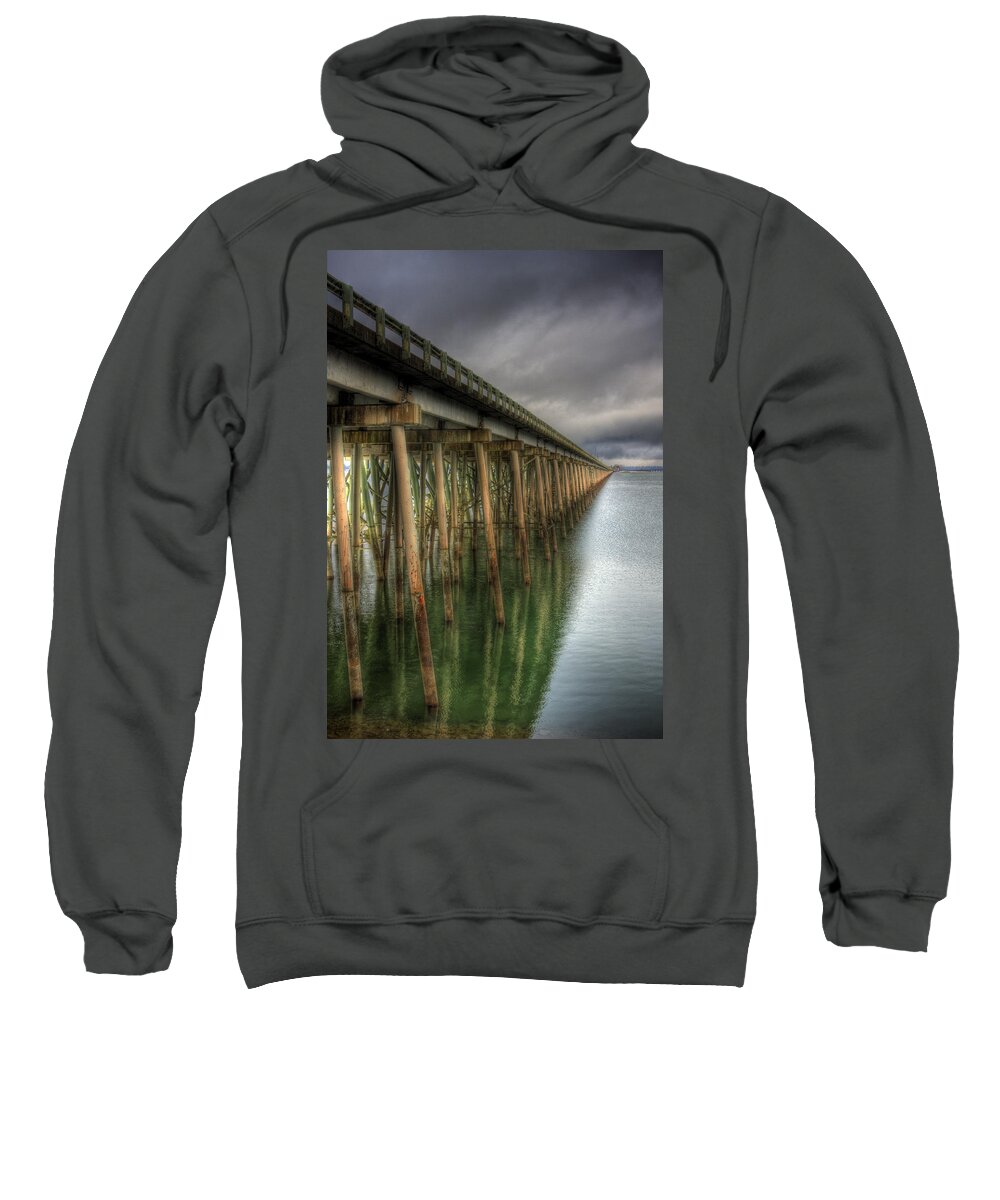 Scenic Sweatshirt featuring the photograph Long Bridge by Lee Santa
