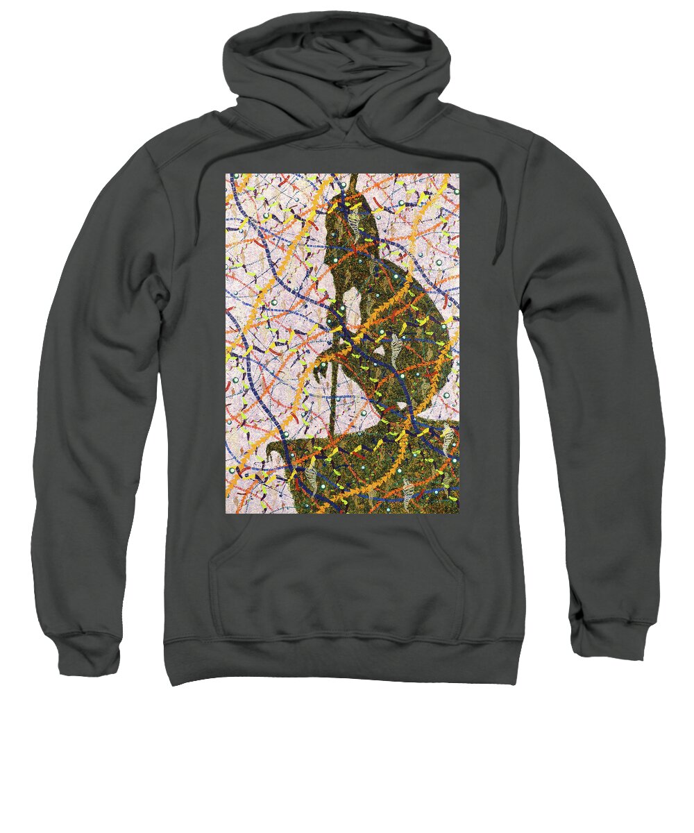 Color Sweatshirt featuring the painting Lookout by Stephen Mauldin