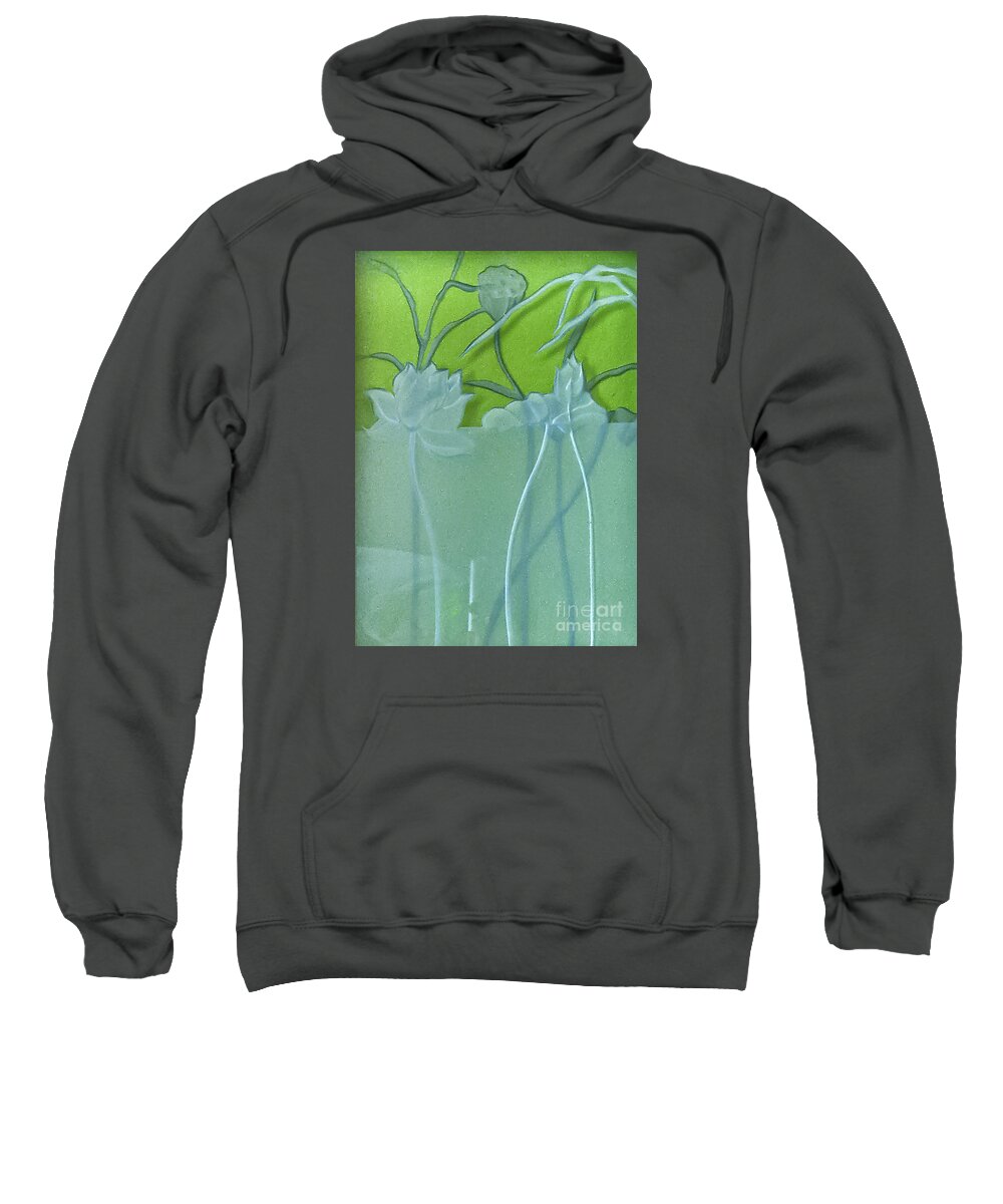Plants Sweatshirt featuring the photograph Lotus Pond by Alone Larsen