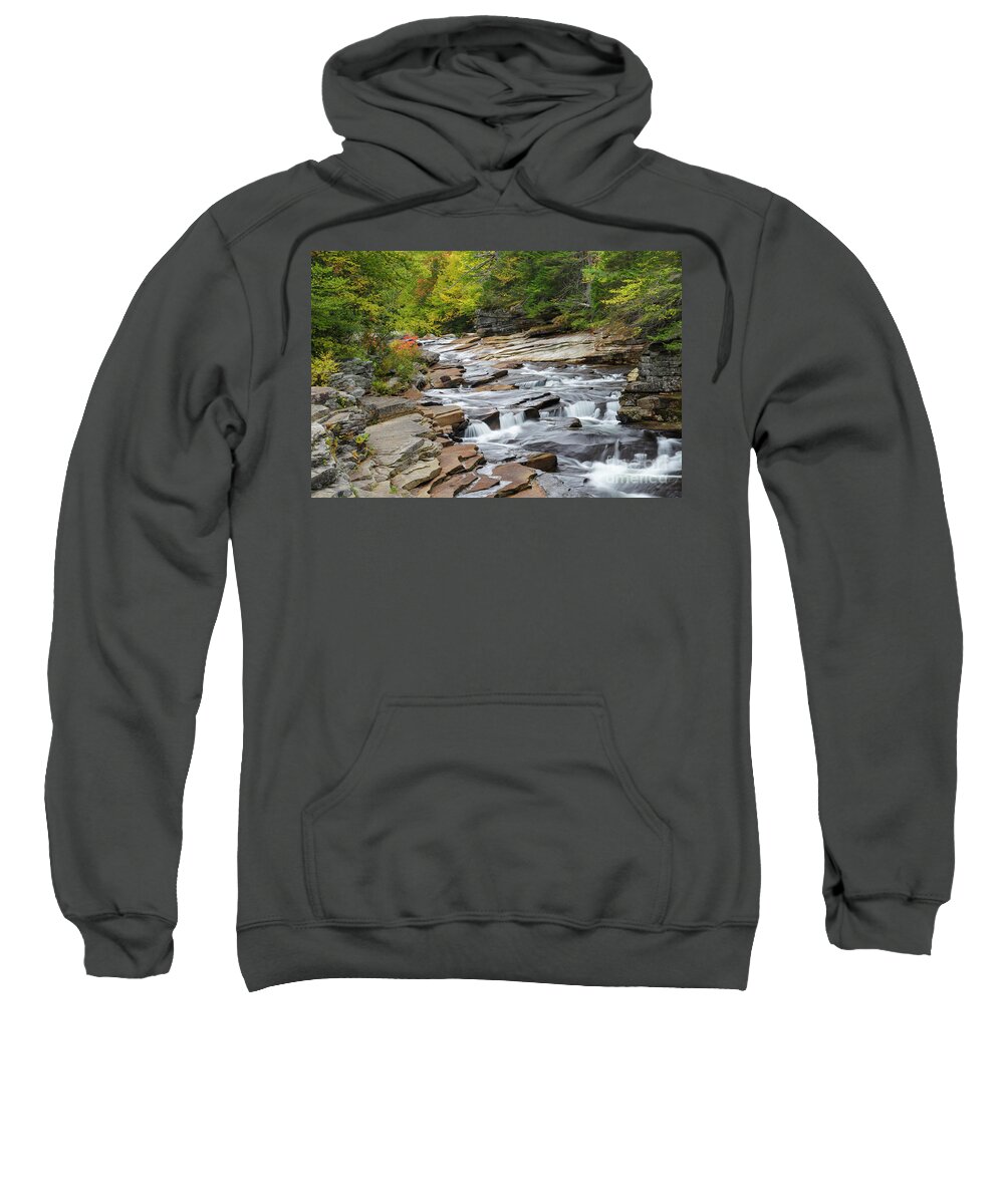 Ammonoosuc River Sweatshirt featuring the photograph Lower Ammonoosuc Falls - Carroll, New Hampshire #2 by Erin Paul Donovan