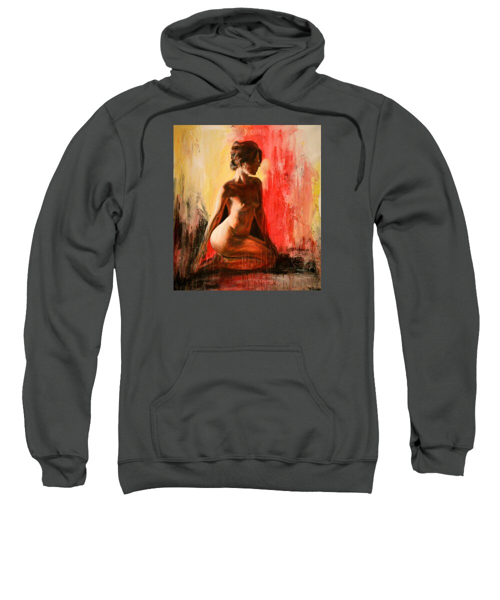 Nudes Sweatshirt featuring the painting Luminoso by Escha Van den bogerd