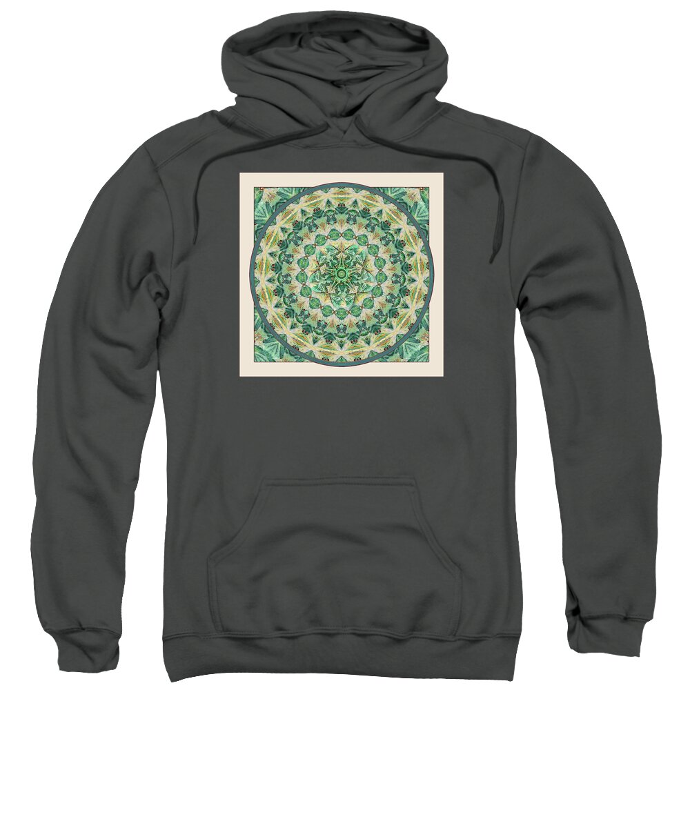 Art Sweatshirt featuring the digital art Luna Meditation Mandala by Deborah Smith