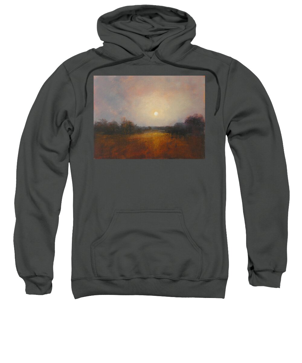 Moon Sweatshirt featuring the painting Lunar 11 by David Ladmore