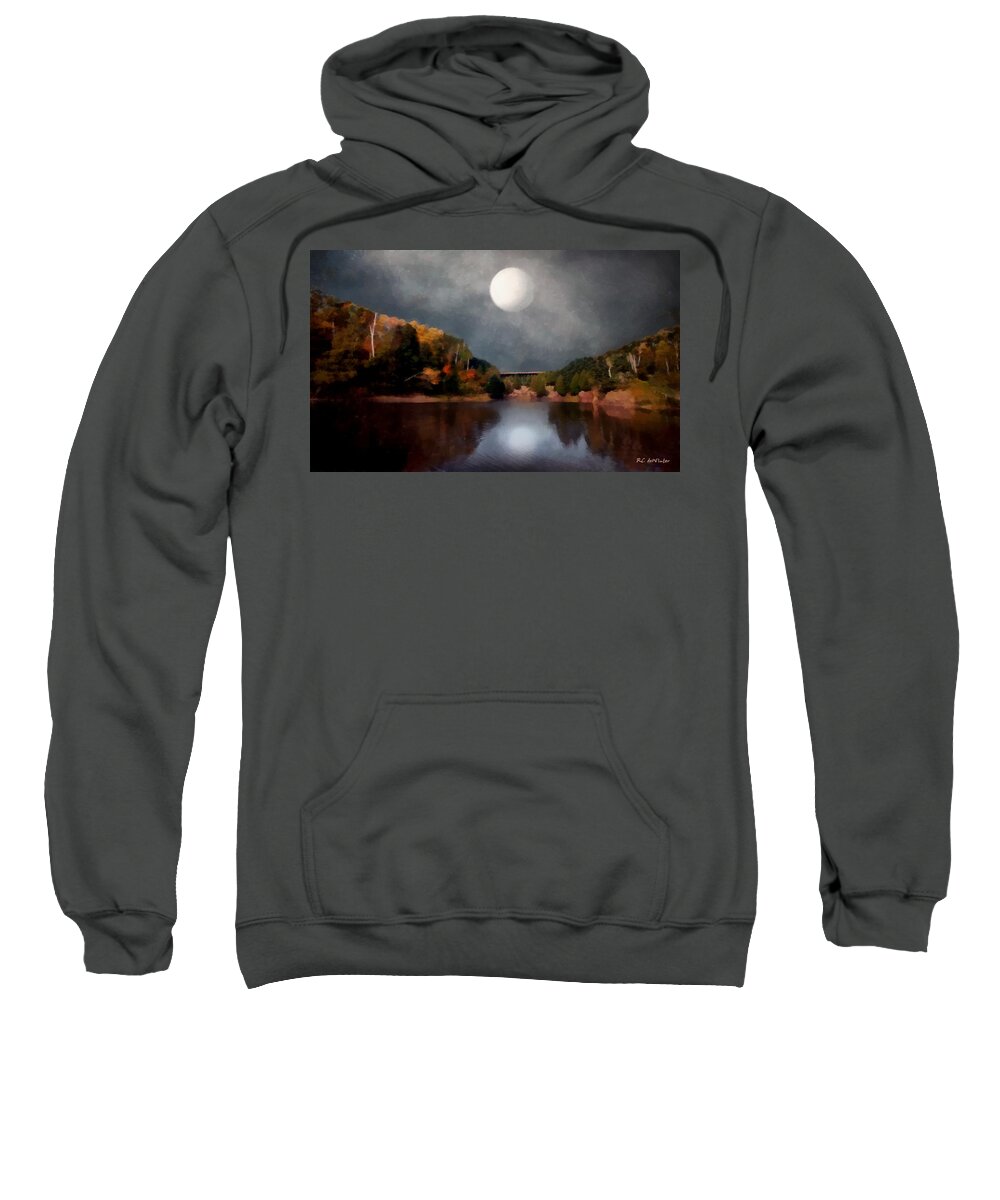 Landscape Sweatshirt featuring the painting Magic Moonlight by RC DeWinter
