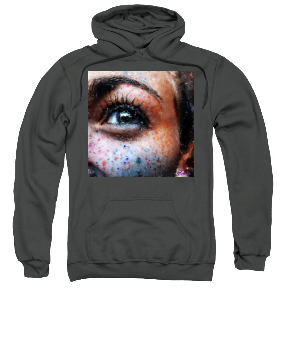 Freckles Sweatshirt featuring the painting Majestic by Armin Sabanovic