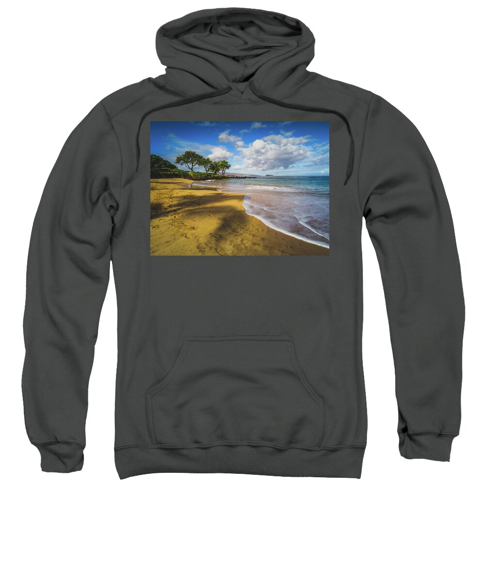 Aloha Sweatshirt featuring the photograph Maluaka Beach by Andy Konieczny