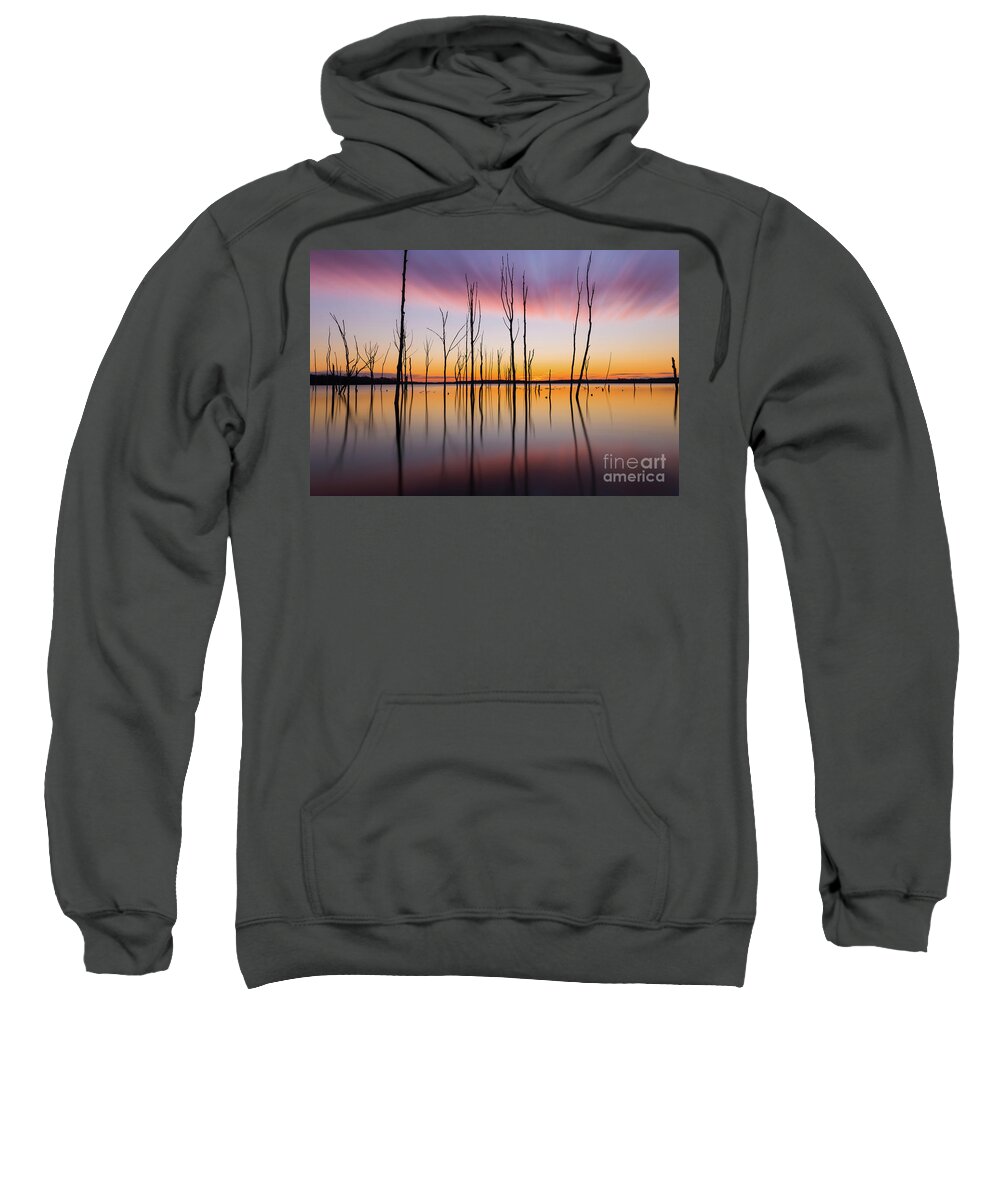 Manasquan Sweatshirt featuring the photograph Manasquan Reservoir Long Exposure by Michael Ver Sprill