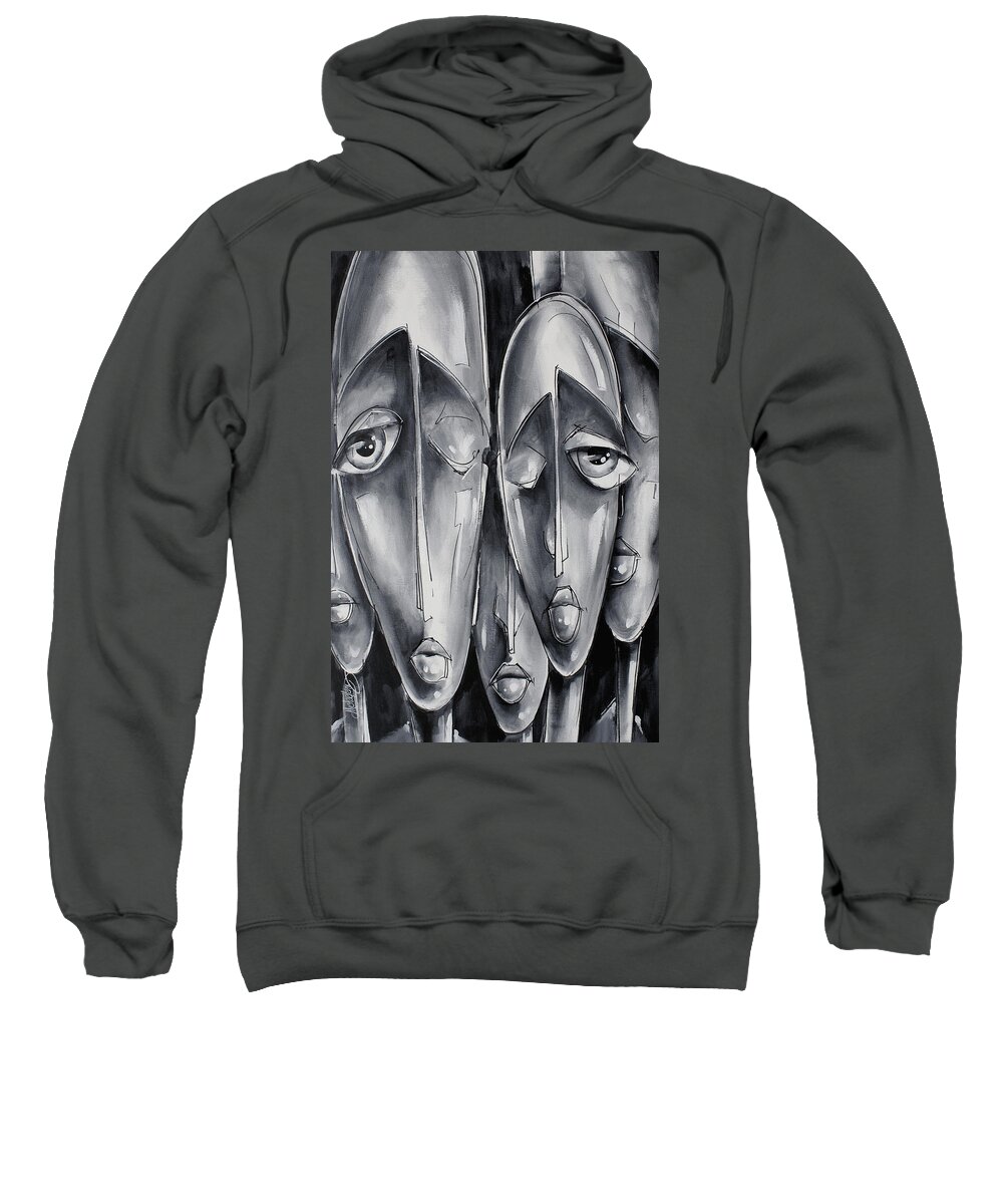 Mood Sweatshirt featuring the painting Mannequin by Michael Lang