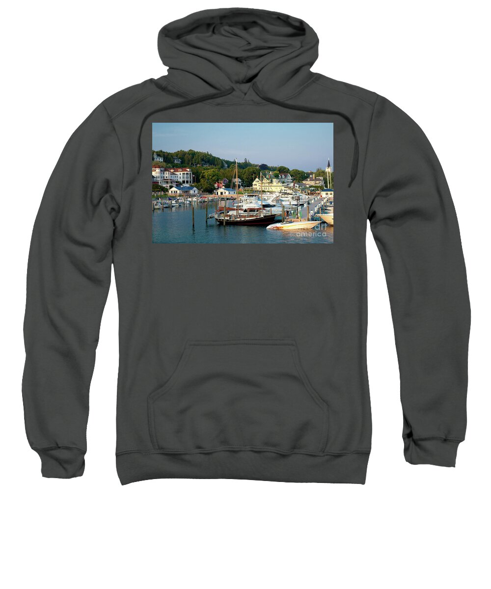 Mackinac Island Sweatshirt featuring the photograph Marina at Mackinac Island by Rich S