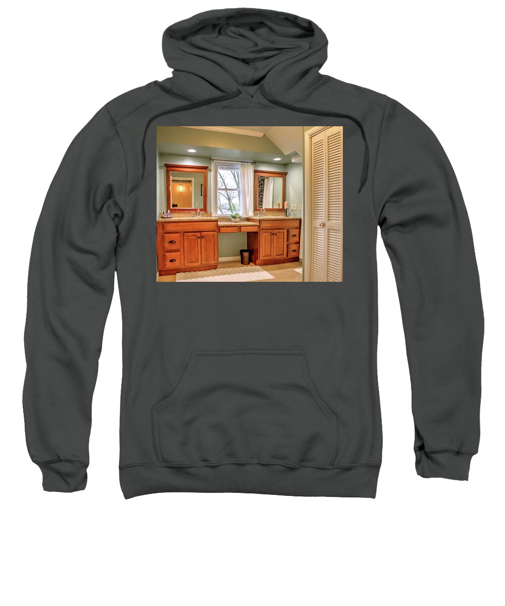 Bathroom Sweatshirt featuring the photograph Master Bath by Jeff Kurtz