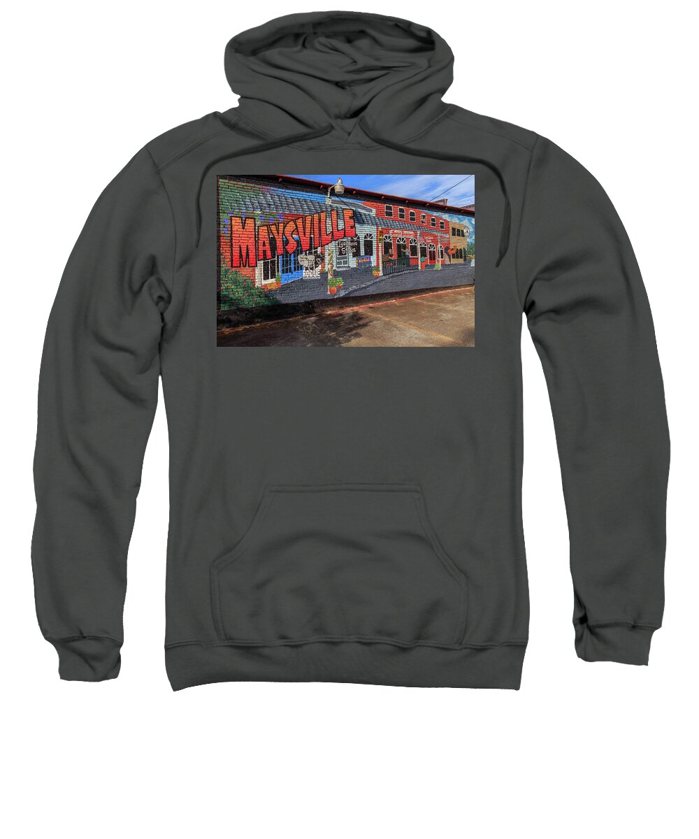 Mural Sweatshirt featuring the photograph Maysville Mural by Doug Camara