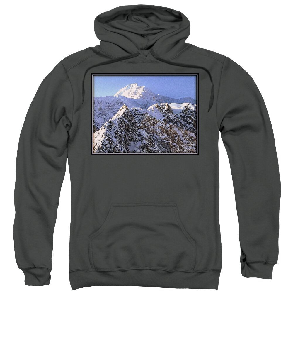  Sweatshirt featuring the photograph Mc Kinley Peak by James Lanigan Thompson MFA