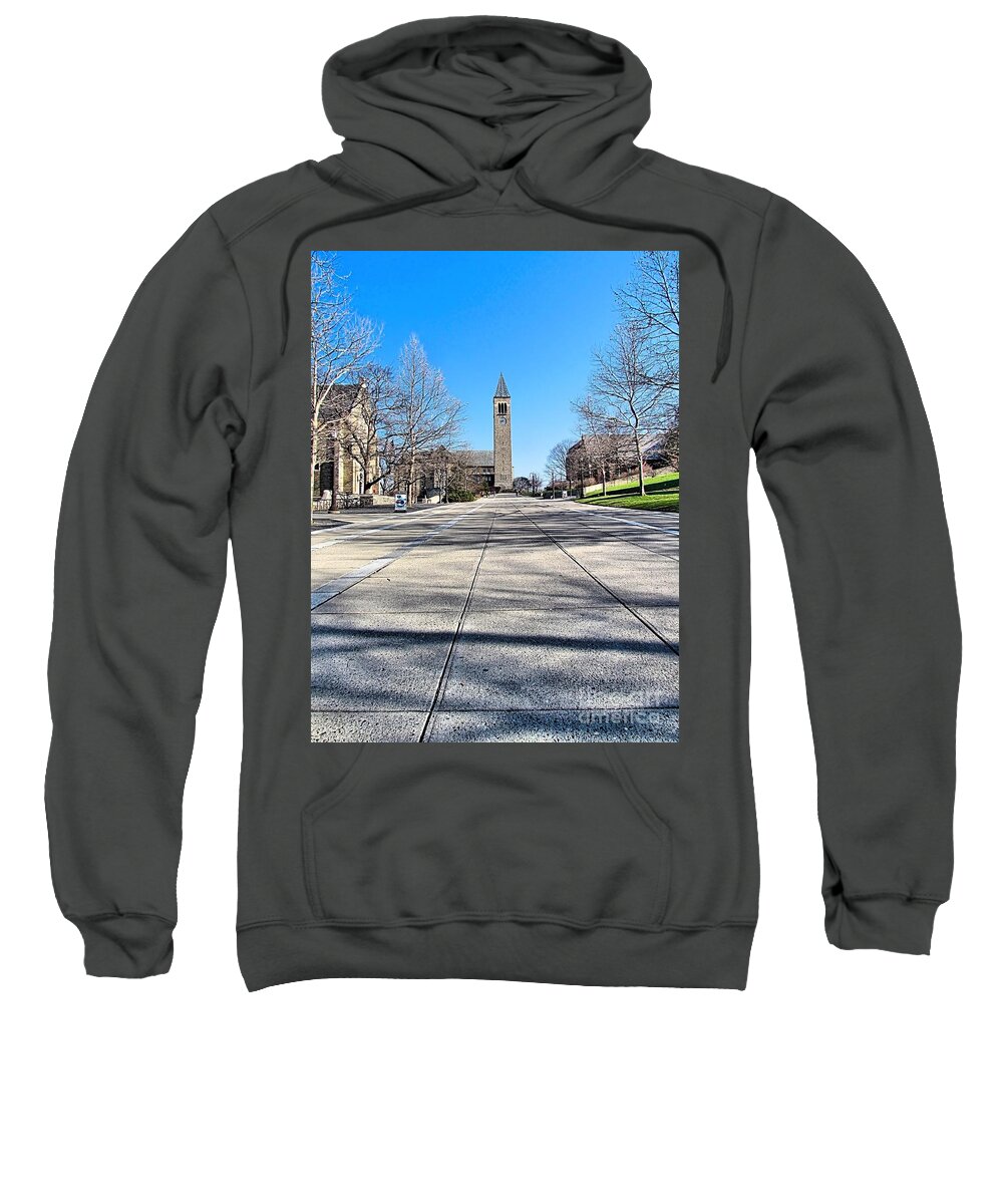 Mcgraw Tower Sweatshirt featuring the photograph McGraw Tower by Elizabeth Dow
