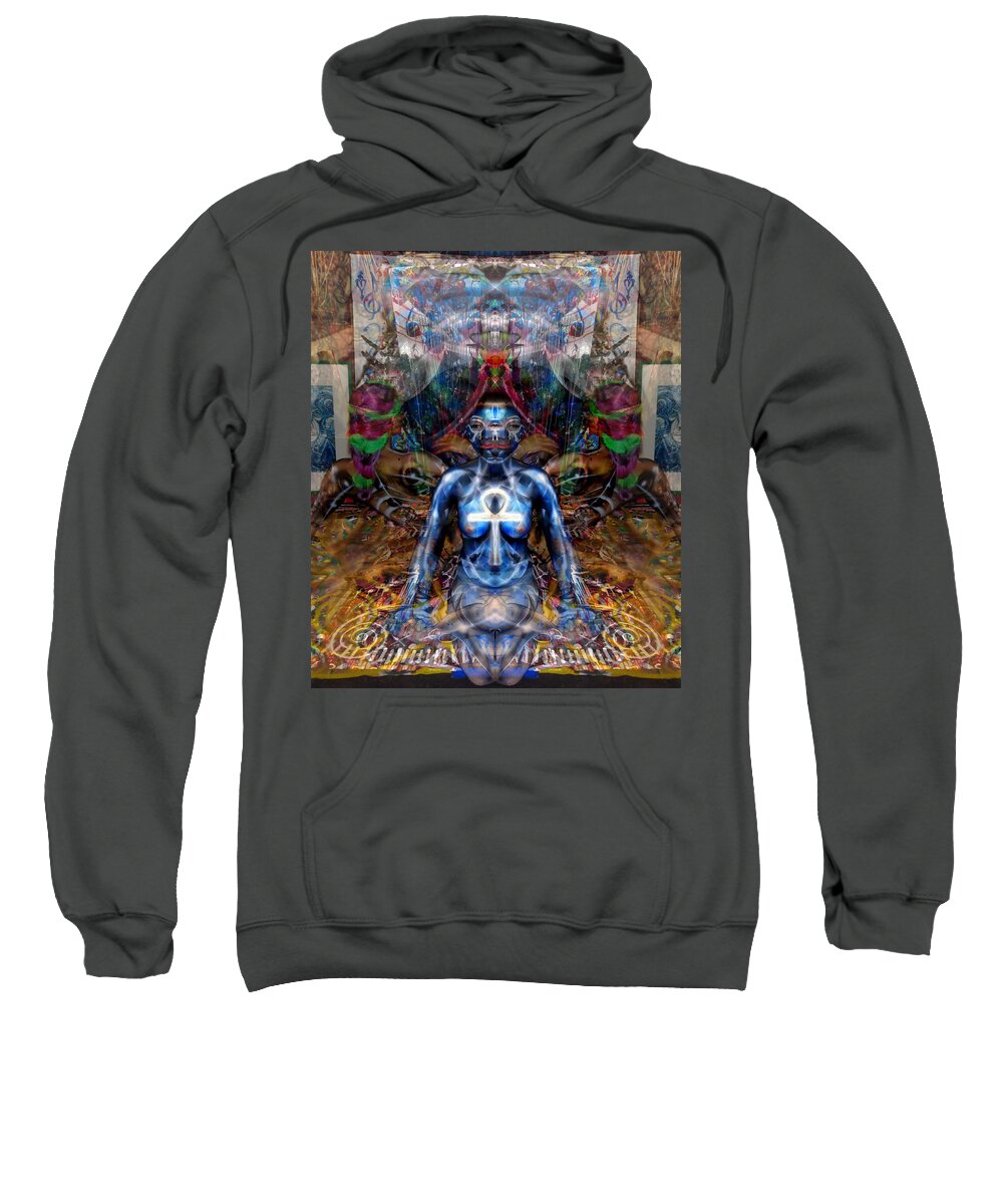 Living Artwork  Sweatshirt featuring the painting Meditation by Leigh Odom