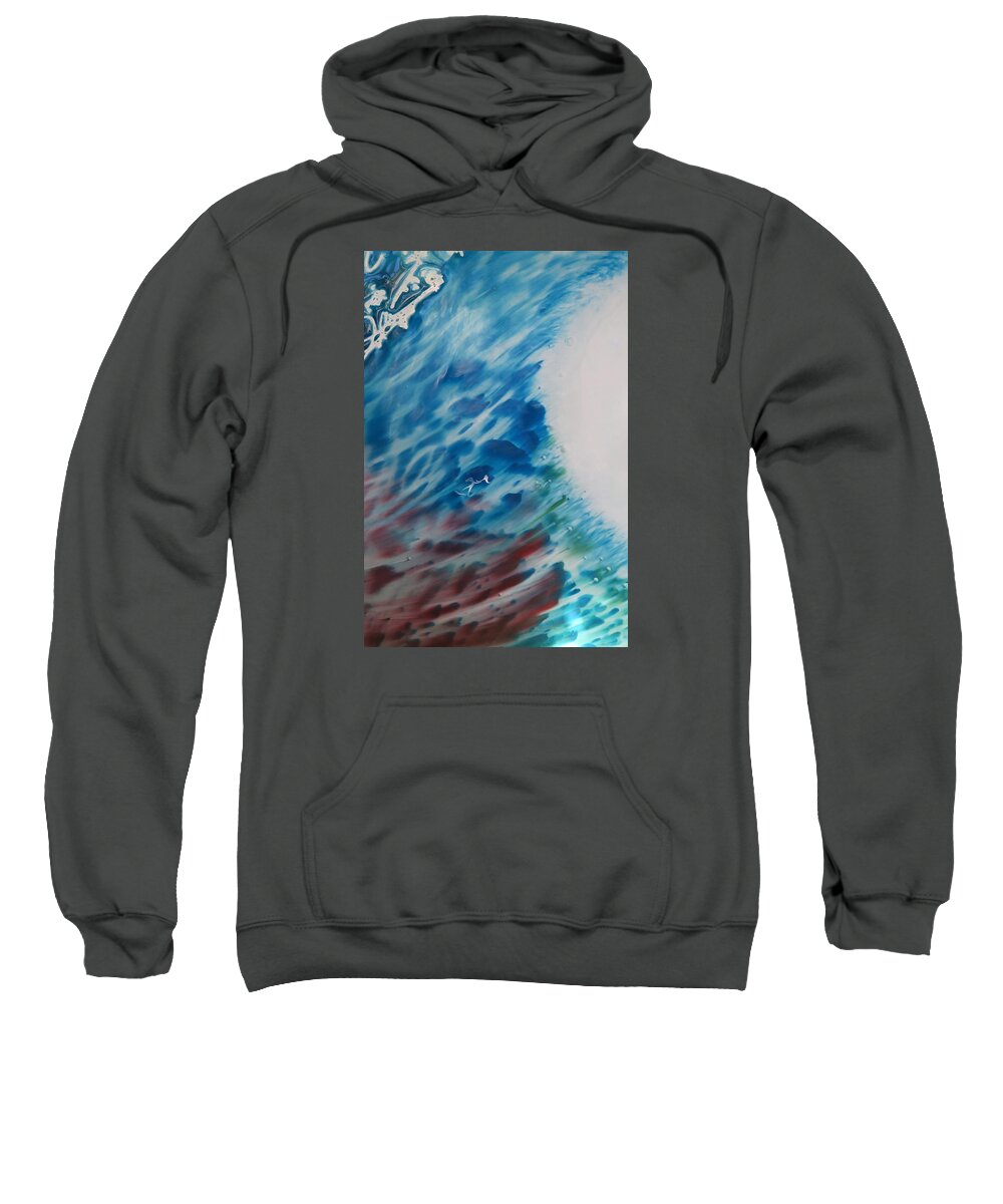 Spirit Sweatshirt featuring the mixed media Message of Oneness by Judy McNutt