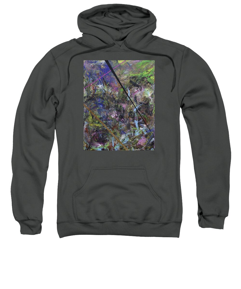 Abstract Sweatshirt featuring the painting Mickie Cohiba by Julius Hannah